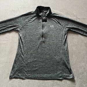 Under Armour 1/4 Zip Light Pullover Women XL Gray Tech Athletic Loose Fit NWT